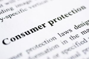Paper with "consumer protection" on it