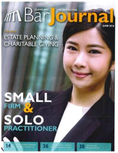 Cover of Cleveland Metropolitan Bar Journal magazine June 2018