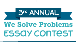 3rd annual We Solve Problems Essay Contest logo