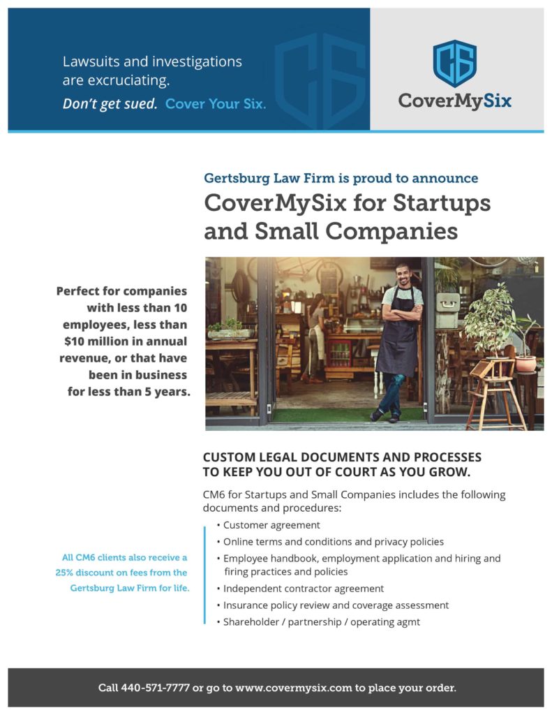 Information sheet by CoverMySix for startups and small businesses