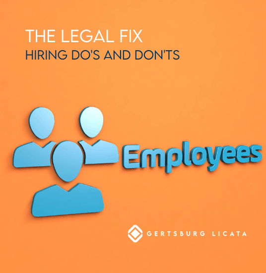 Picture of Employees and Gertsburg Licata Logo