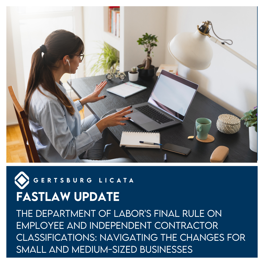 FAST LAW Updated Guidance on Employee and Independent Contractor
